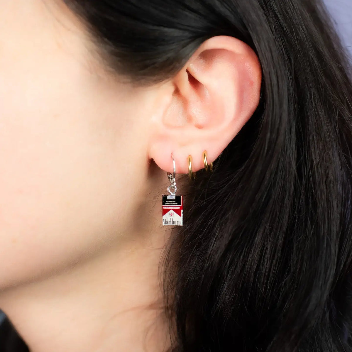 cigarettes earrings Cigarette Smoker Earrings Gift Funny Cigarette Earrings Fake Cigarette Jewelry Realistic Cigarette Clip on Earrings Ear Hangers vintage components and mixed FAKE Cigarette Charm Earrings Lightweight