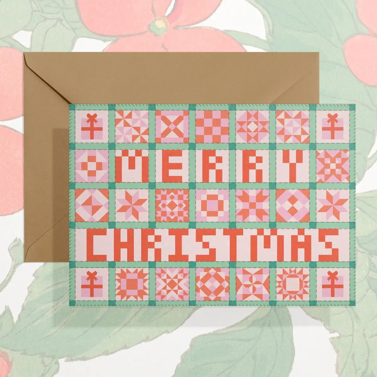 Merry Christmas (Patchwork) Card – Vinyl Fantasy BK