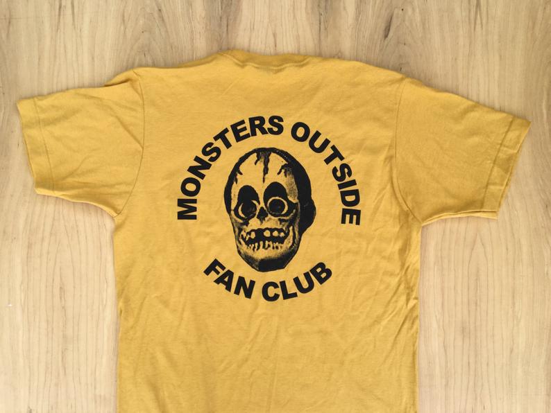 Monsters Outside Fan Club Tshirt (Yellow) Small